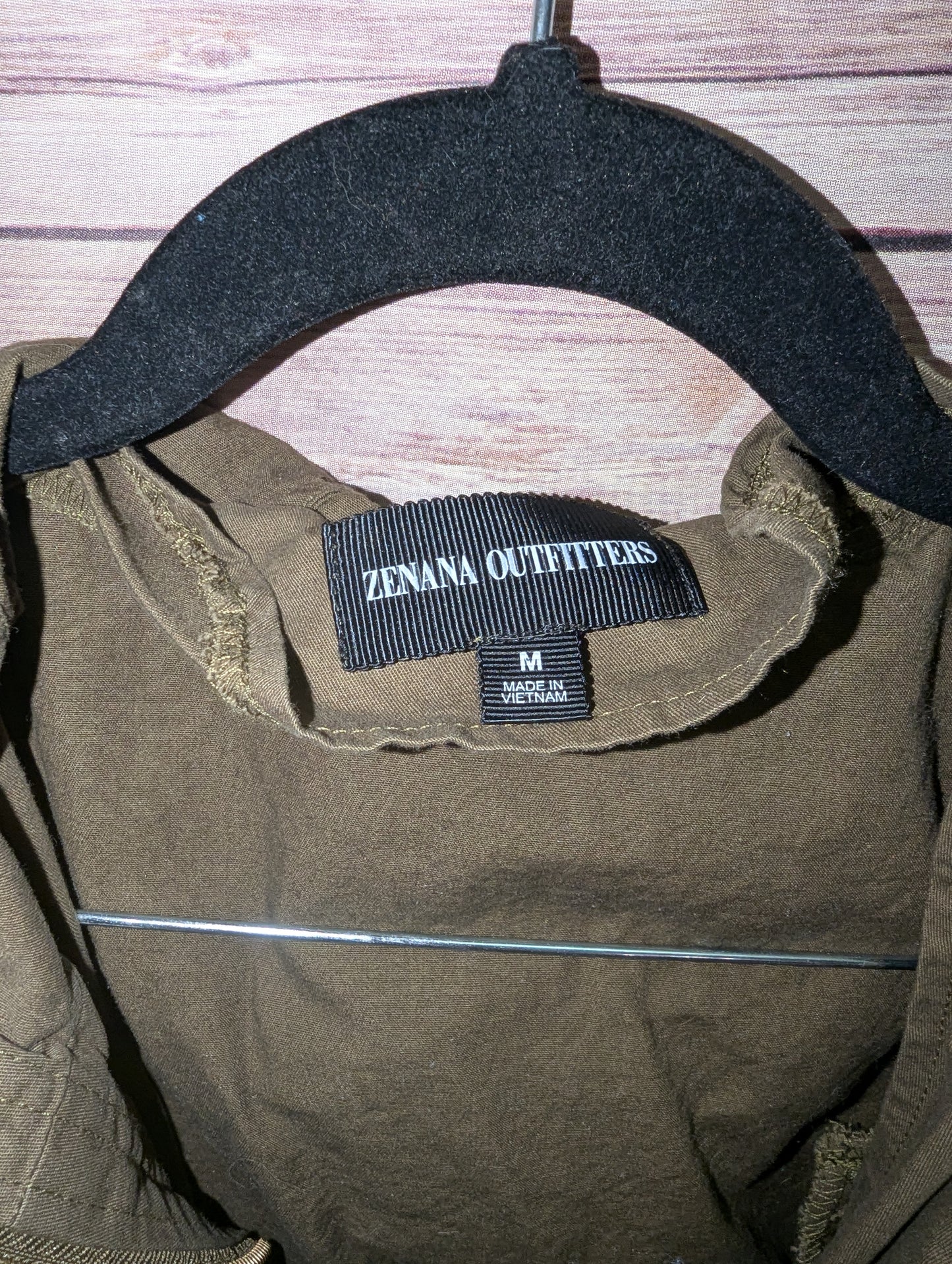 Olive Green Utility Vest by Zenana Sz M