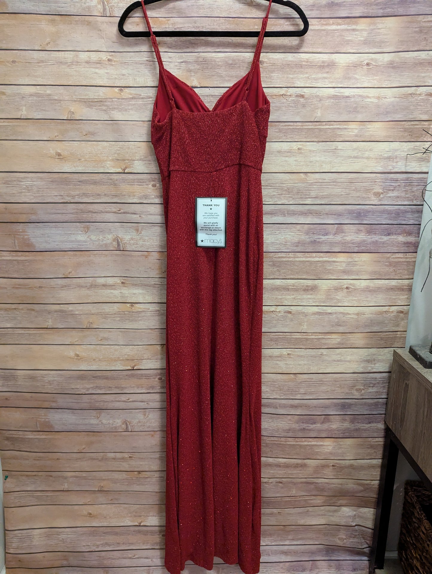 Nwts, Shimmer Elegant Red Evening Gown. Sz S #97