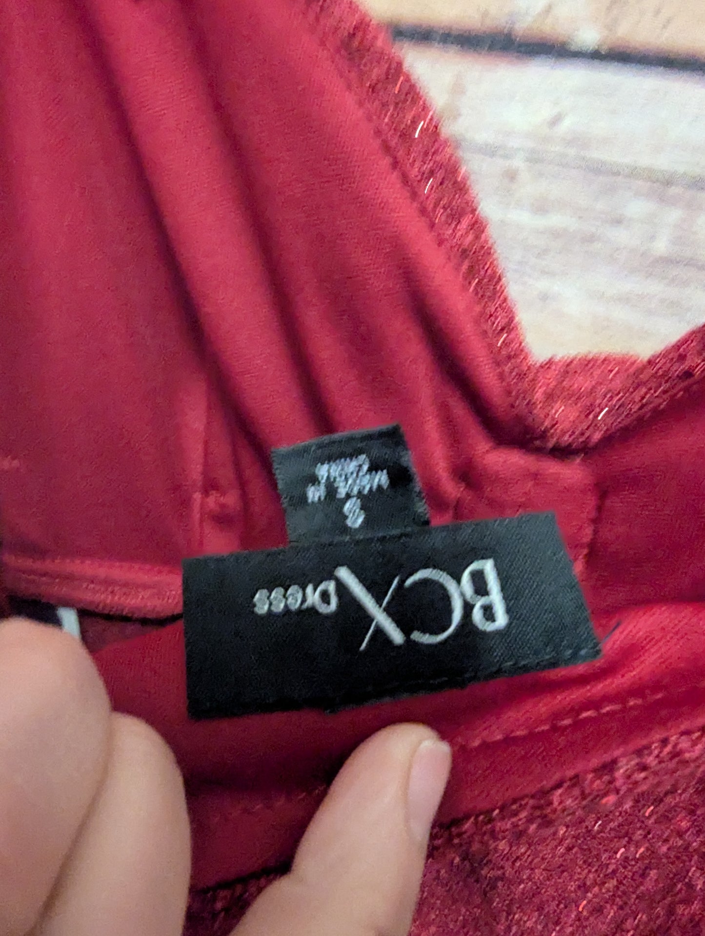 Nwts, Shimmer Elegant Red Evening Gown. Sz S #97
