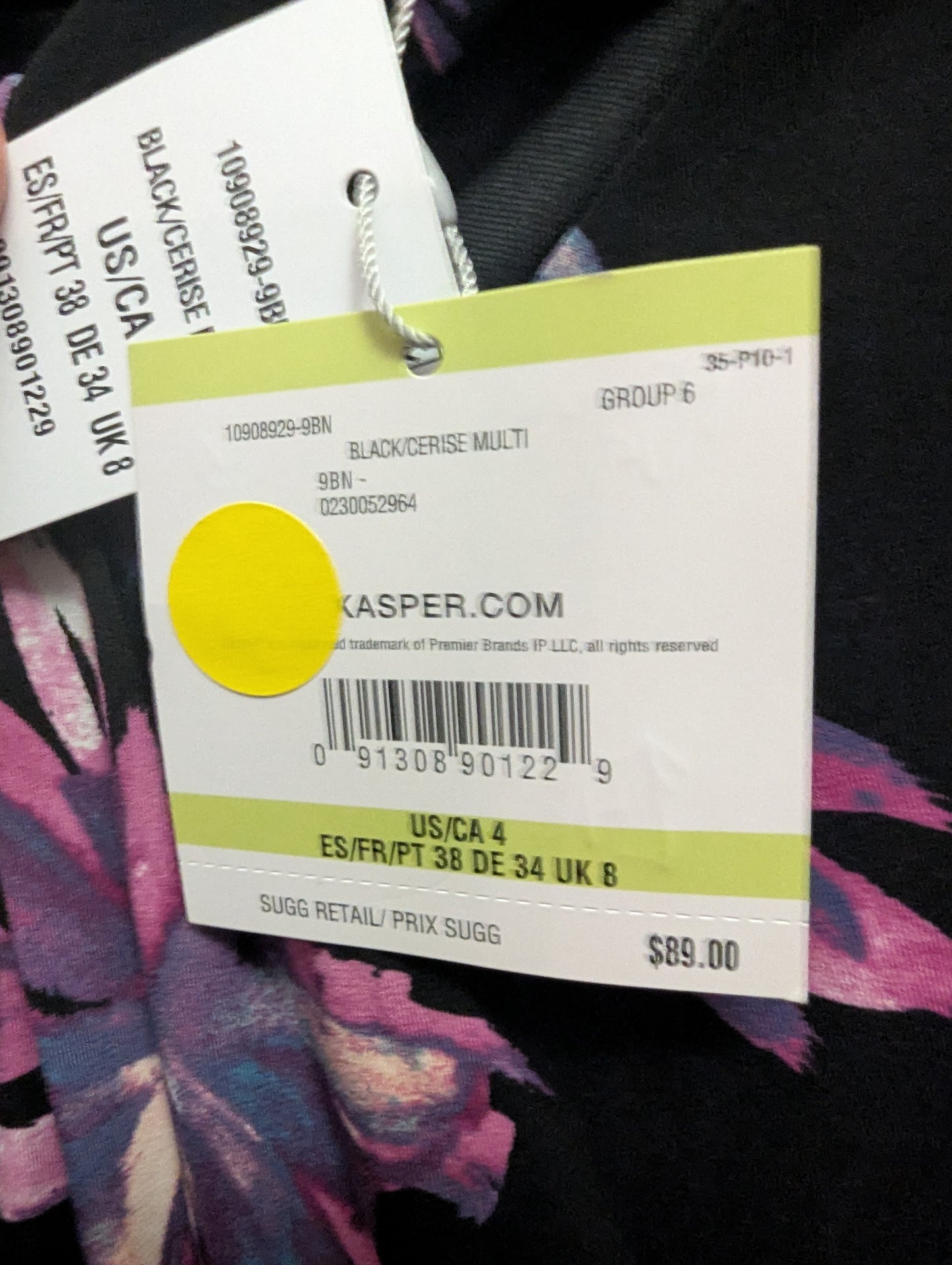NWTs, Kasper Women's Midi Dress, Cap Sleeve Twist. Sz 4. #97