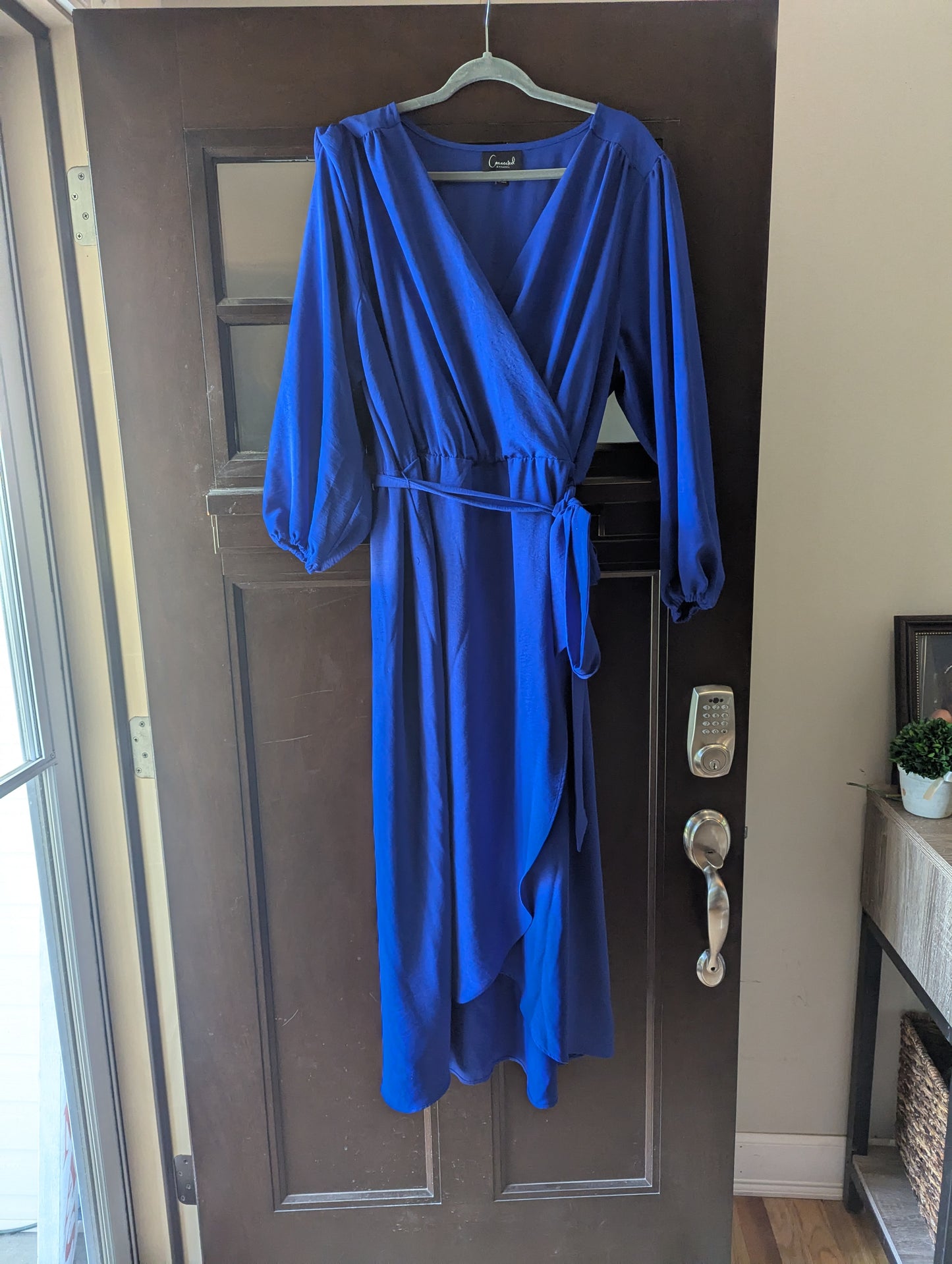NWT's, Cobalt Blue Wrap Dress By Connected Apparel. Size M. #97