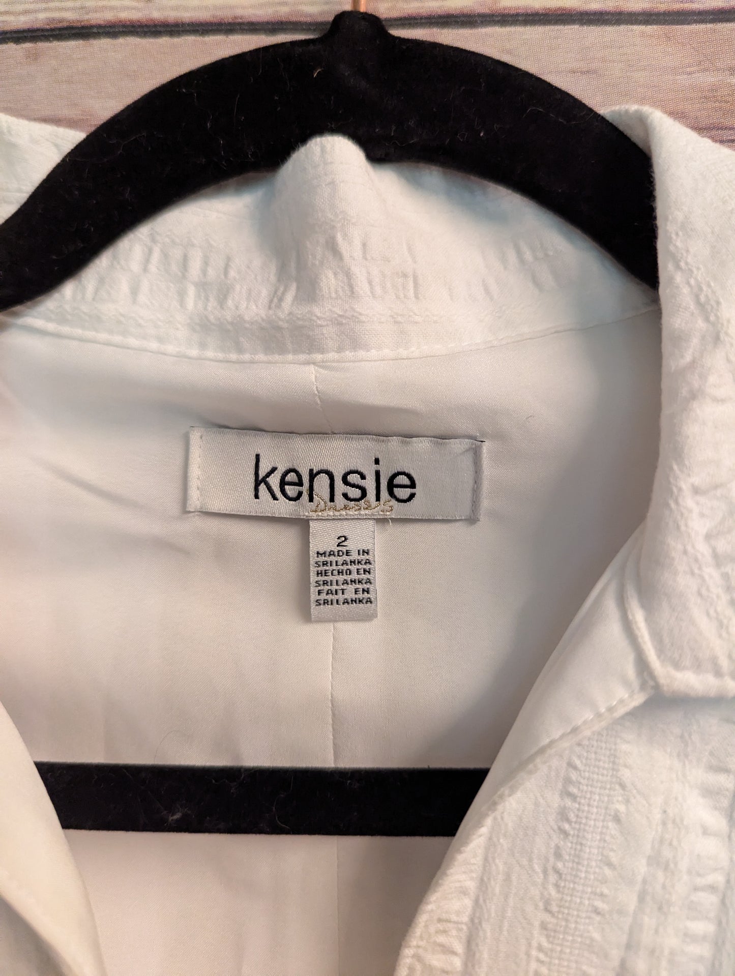 NWTs, Kensie, Women's Textured-Stripe Collared Midi Dress. Size 2. #97 100% cotton
