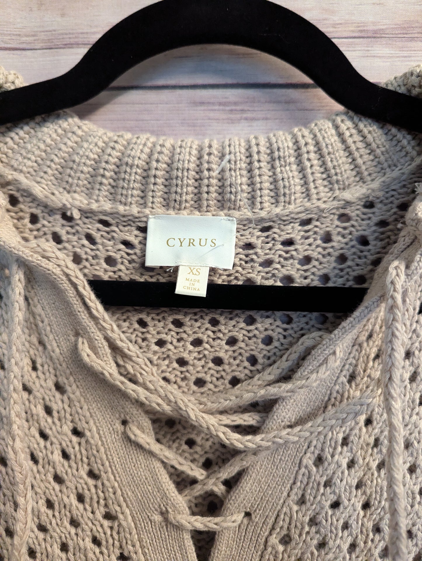 NWT, Cyrus Beige Knit Sweater. OS XS #97