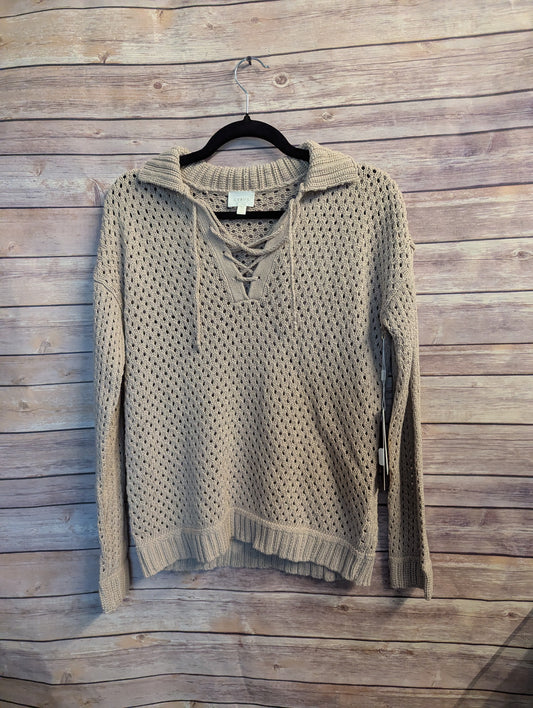 NWT, Cyrus Beige Knit Sweater. OS XS #97