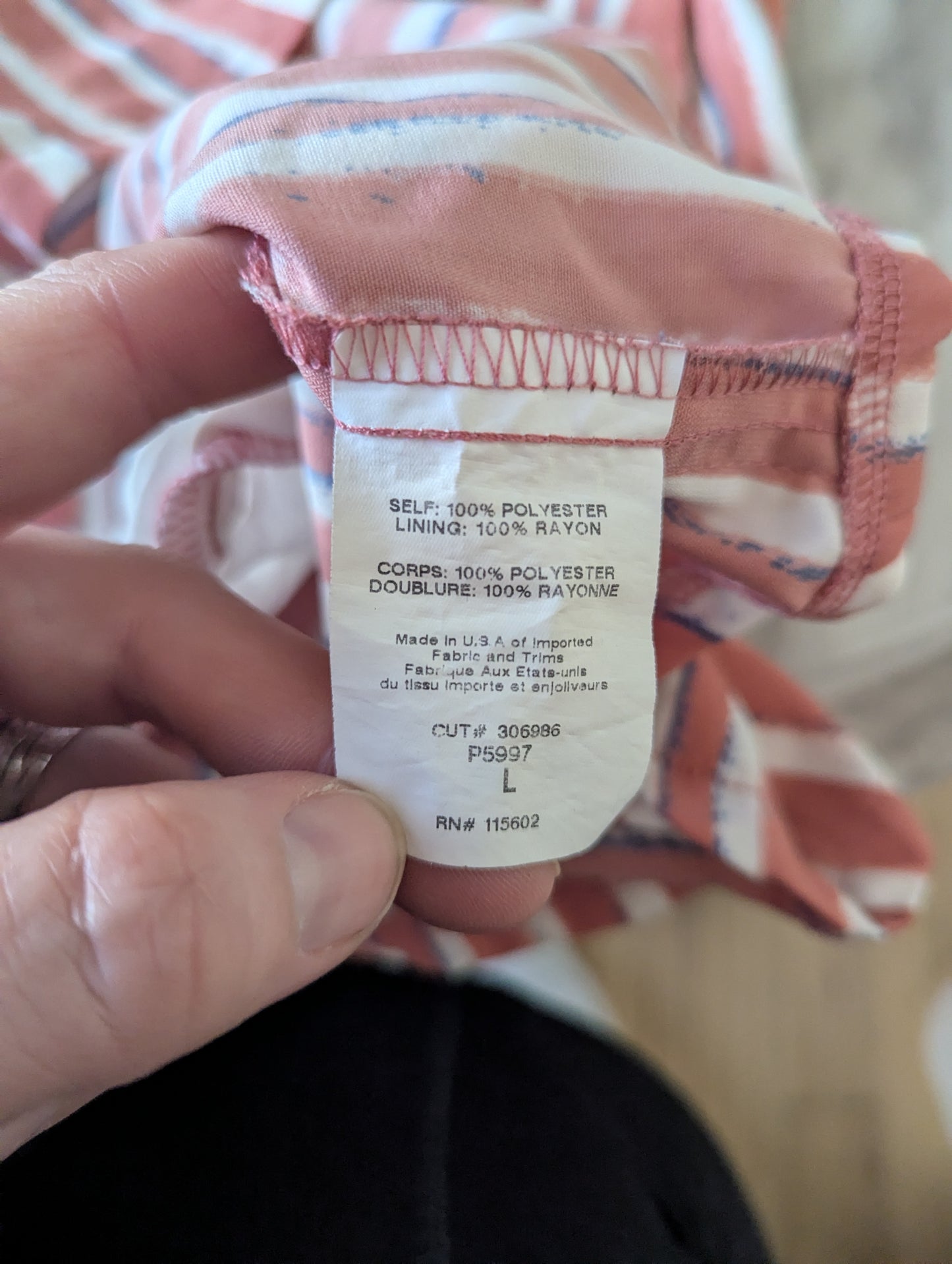 Lush, Sz. L Coral Striped Drawstring Shorts | Elastic Waist | Summer Boho #B3