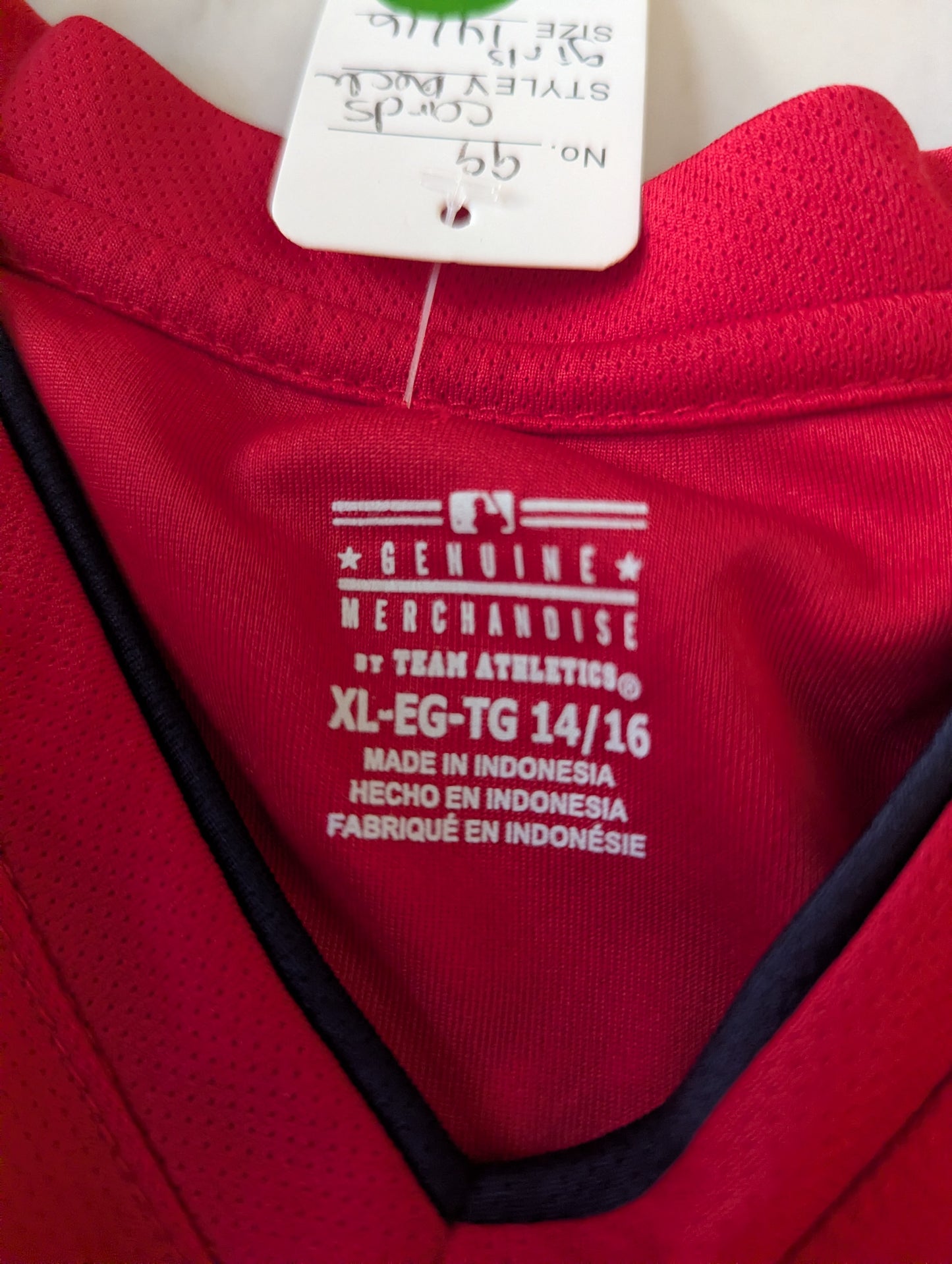 St. Louis Cardinals Red Team Athletics| Youth Size 14/16| MLB Graphic #B9