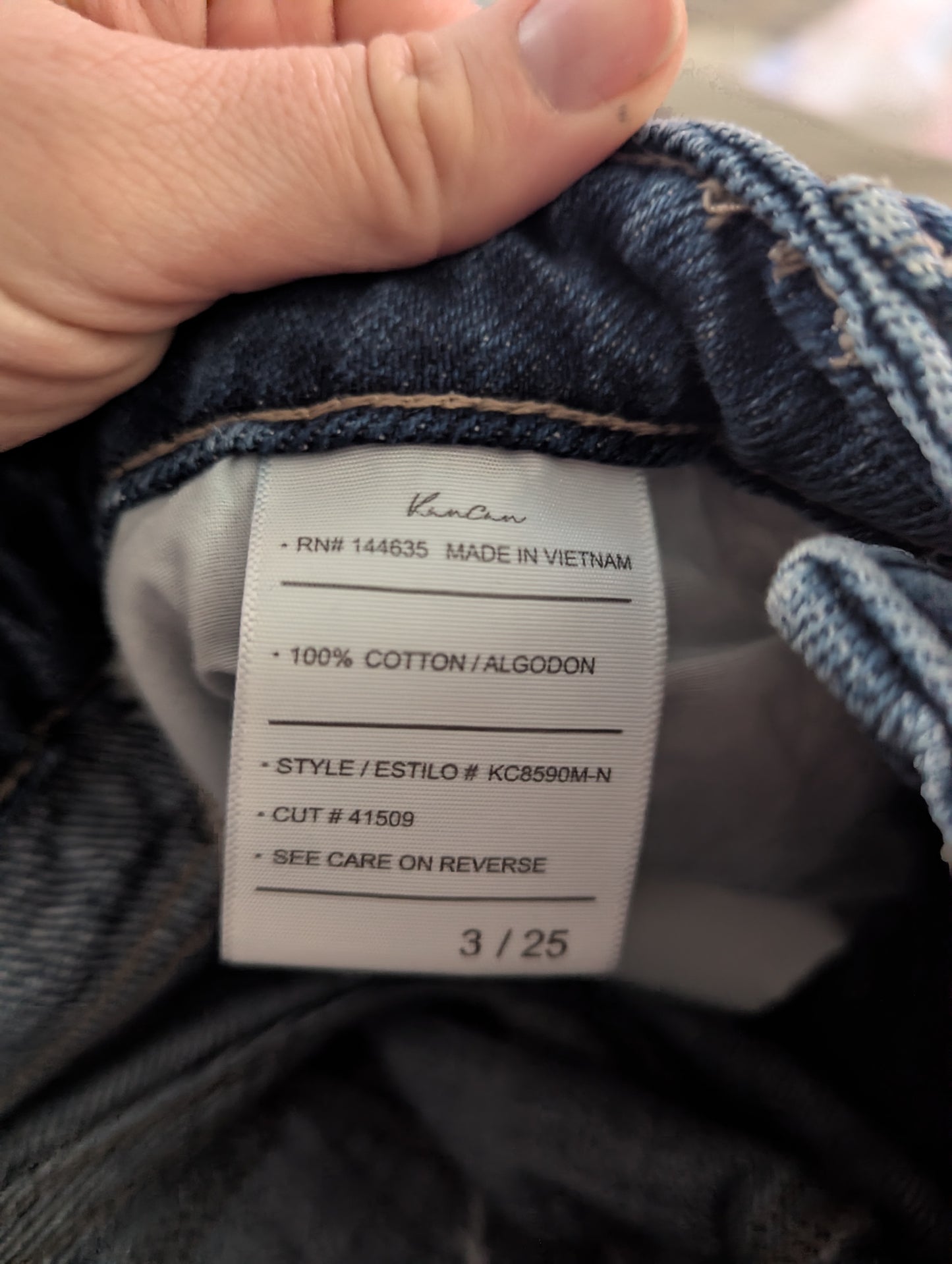 KanCan High Rise Distressed Button Fly Denim Shorts Size 3 | Frayed Hem. #B26