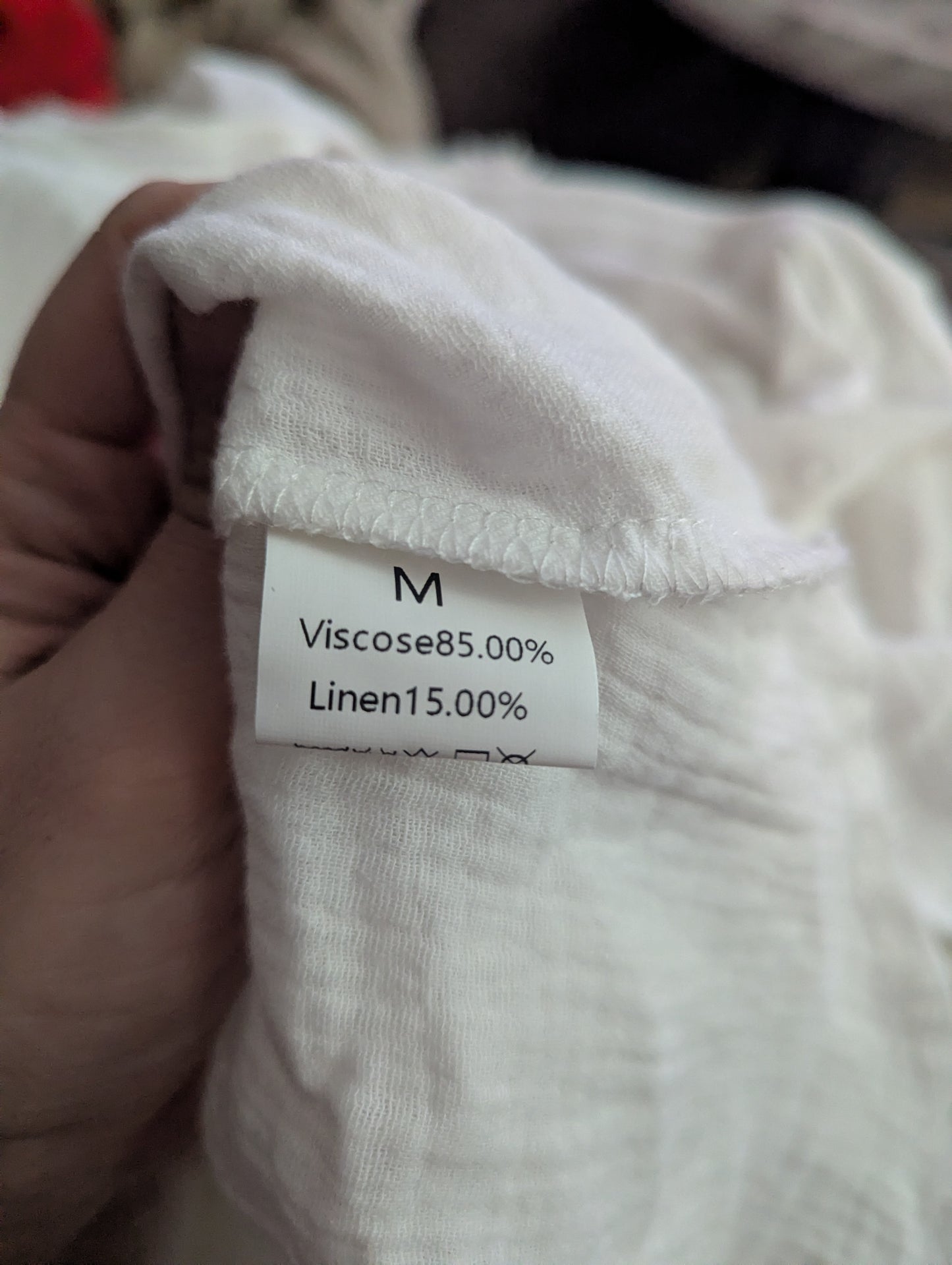 NWT Scarlett’s Boutique Cream Waffle Knit Henley Top Size M Lace Sleeve #C23