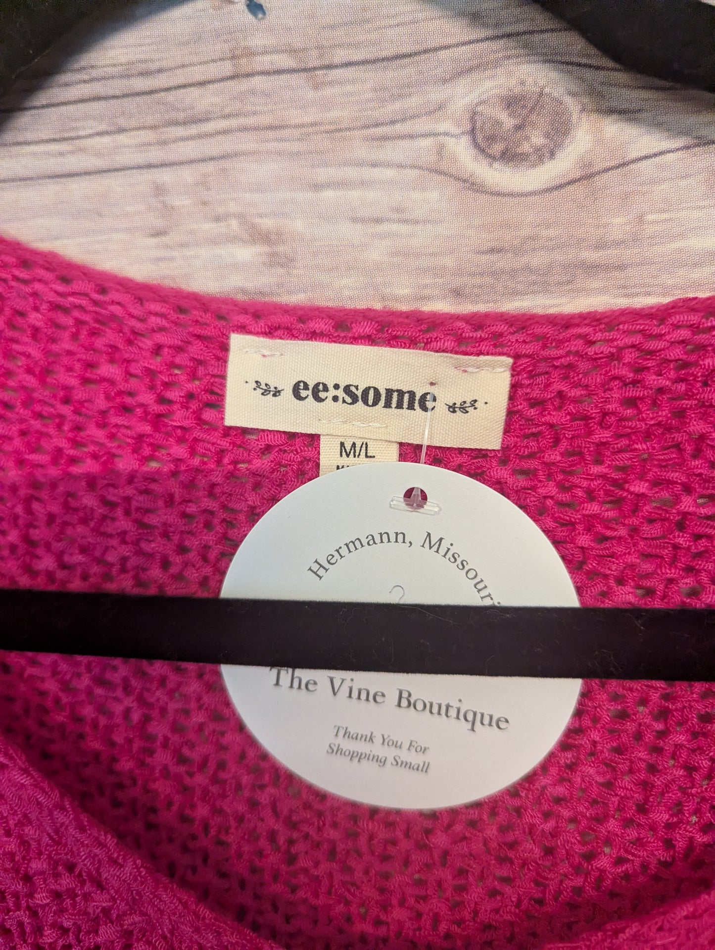 NWT Pink Lightweight Knit Sweater Size M/L Soft Slouchy Pullover Top | Spring