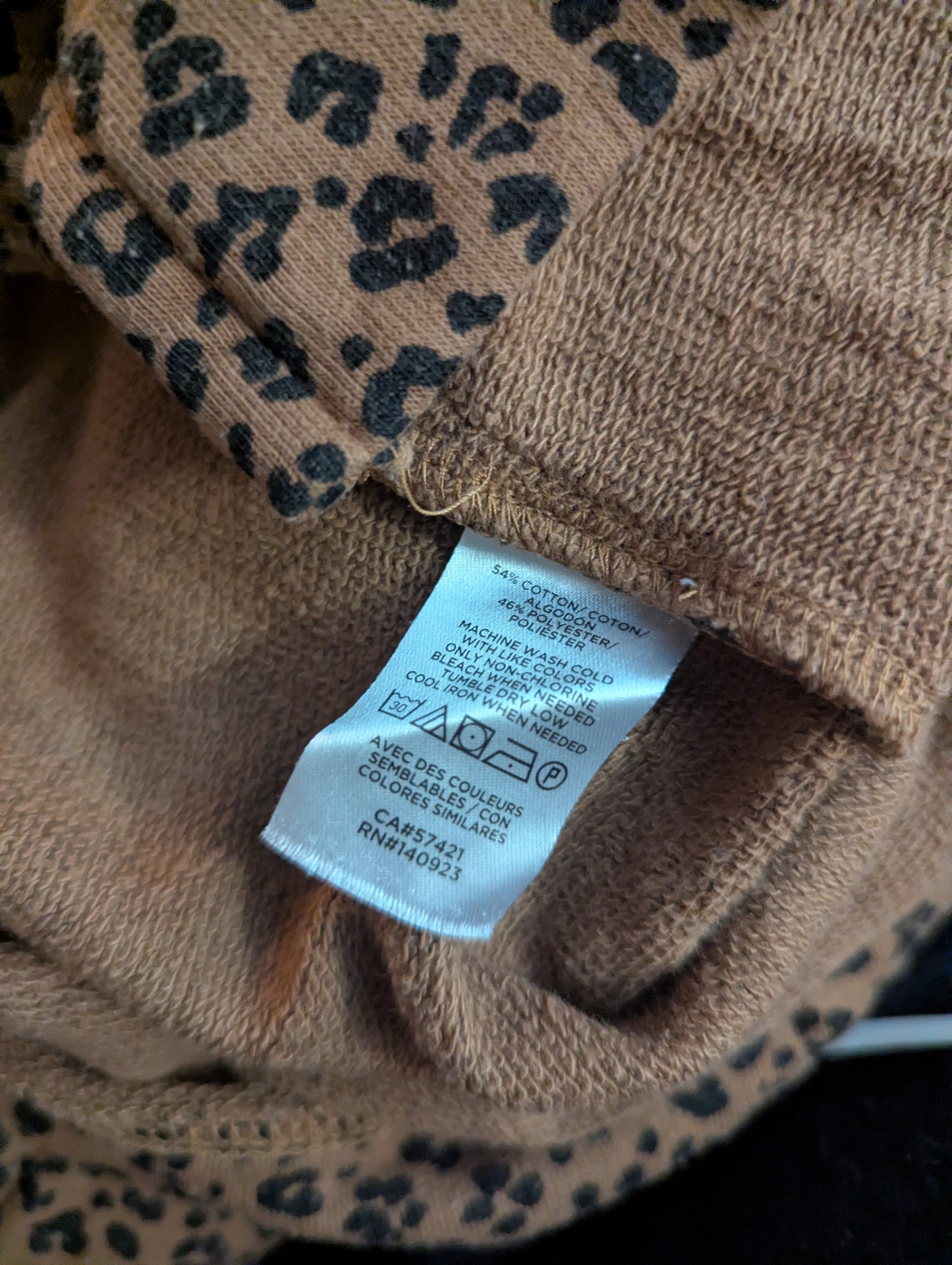 Lou & Grey for LOFT Leopard Print Sweatshirt Women’s Small Brown Crewneck Pullover