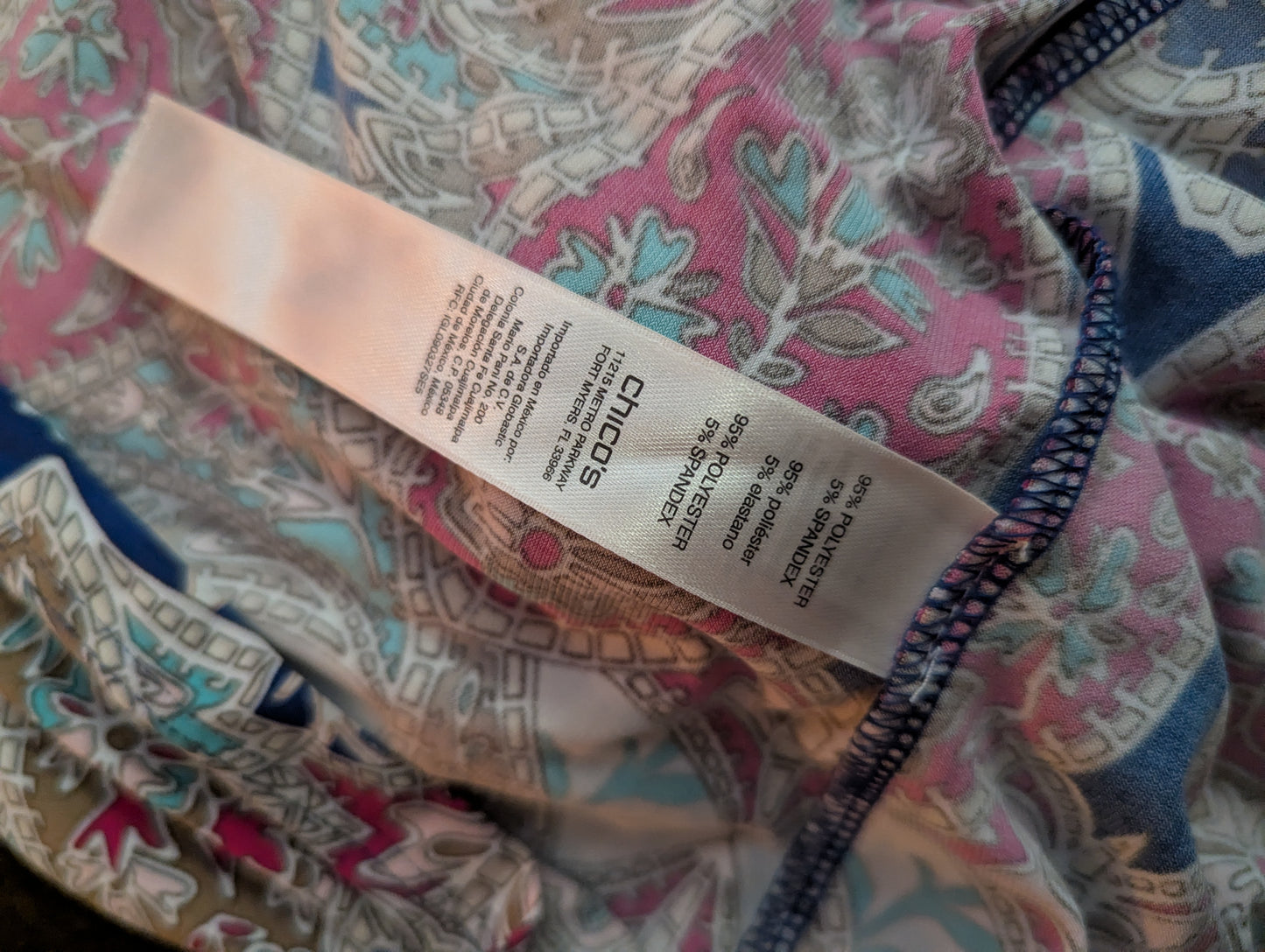 Chico's Mediterranean Waves Maxi Dress Size 3 (Large) Blue White $139 Jersey