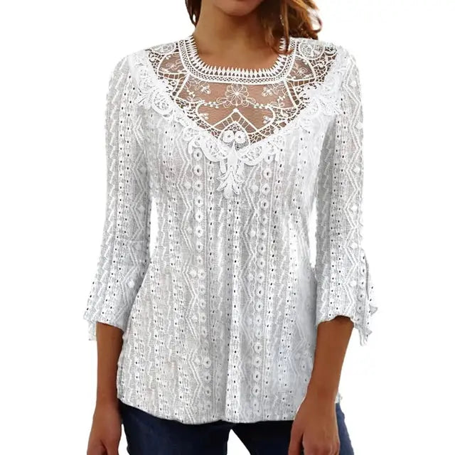 Katie Lace Blouse - Scarlett's Riverside Boutique 