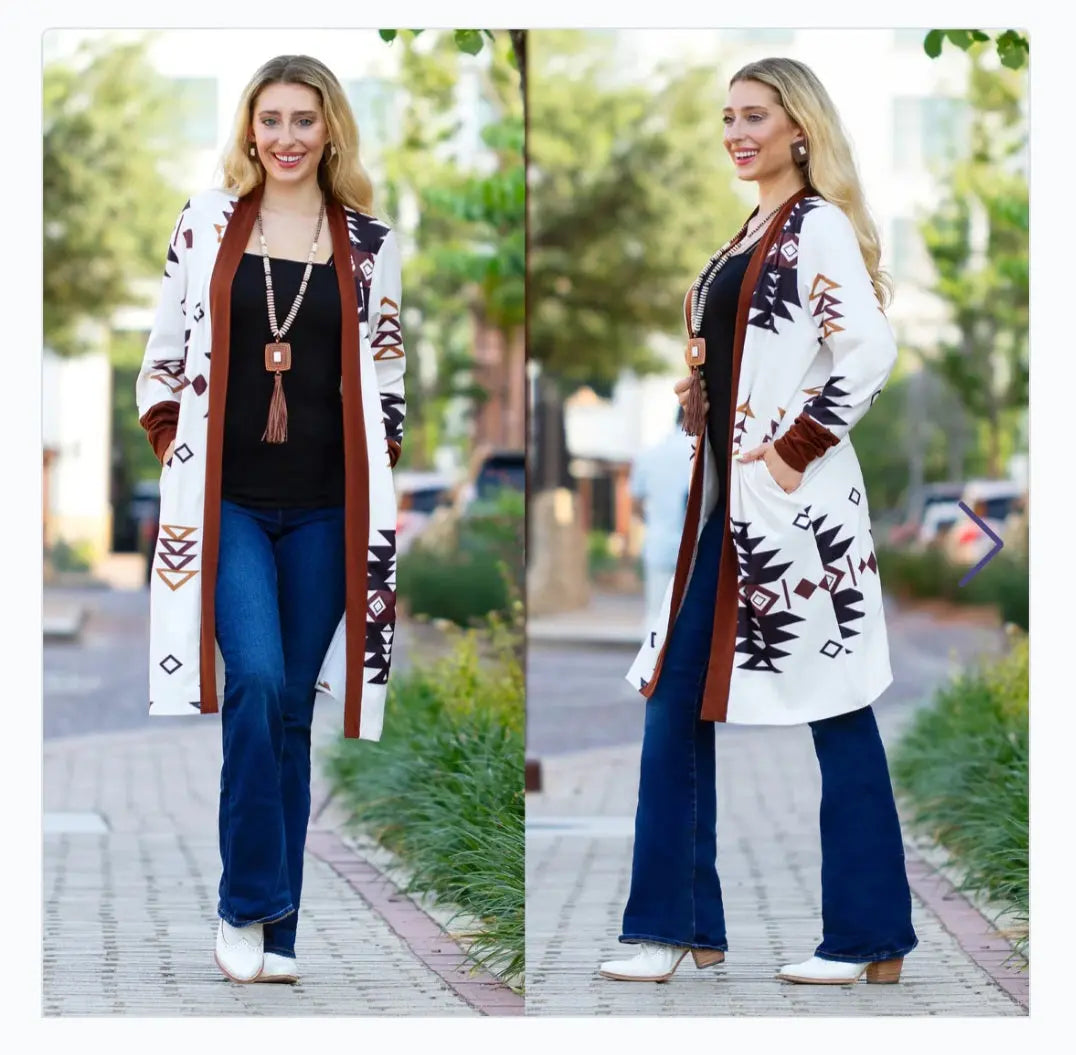 Aztec Cardigan - Scarlett's Riverside Boutique 