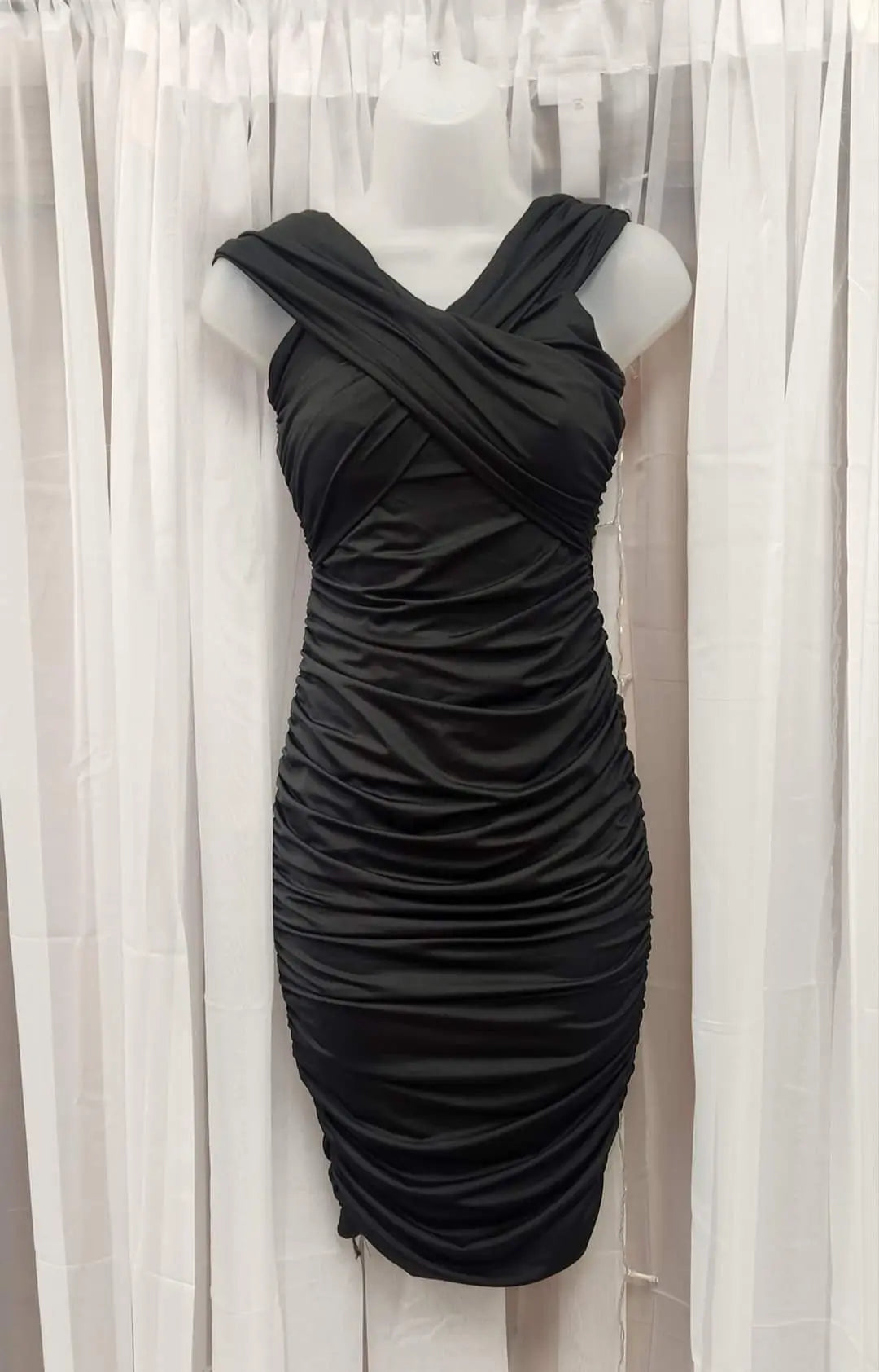 Ruched Criss Cross Dress - Scarlett's Riverside Boutique 