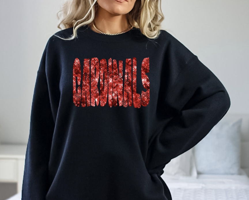 Cardinals glitter sweatshirt - Scarlett's Riverside Boutique 