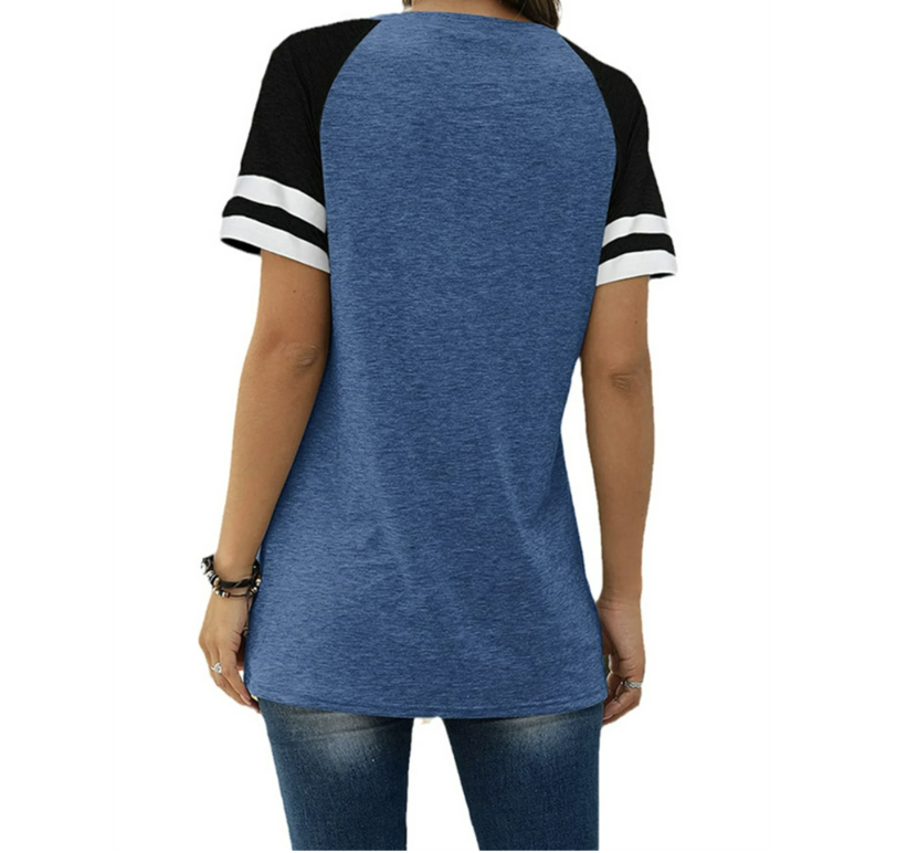 Blue basic tee - Scarlett's Riverside Boutique 