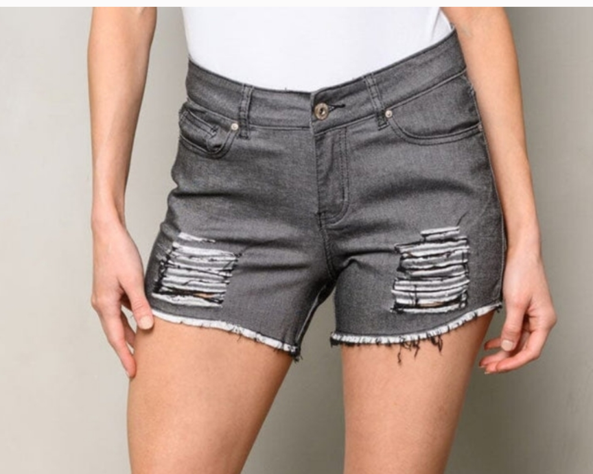 Acid wash shorts - Scarlett's Riverside Boutique 