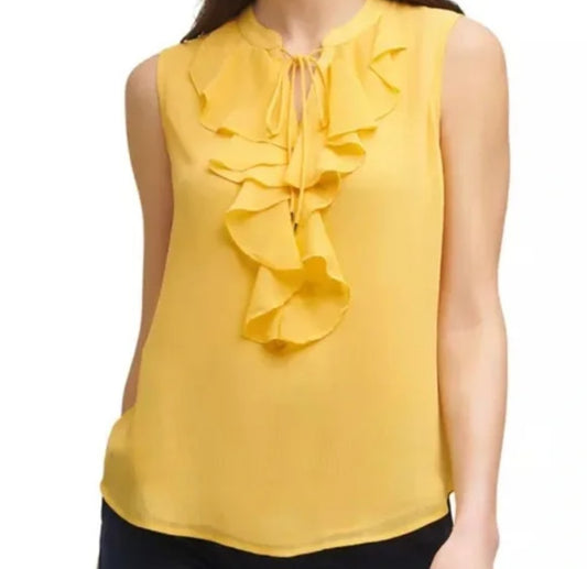 Tommy Hilfiger Yellow Blouse - Scarlett's Riverside Boutique 