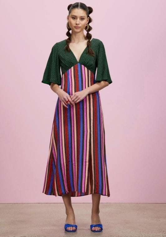 Topshop. Multi color maxi dress. Size 8. RS 29