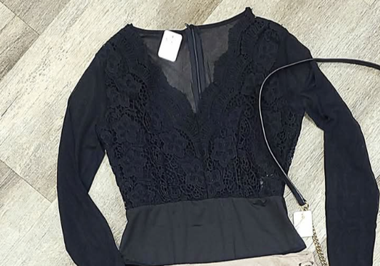 Black lace bodysuit size M