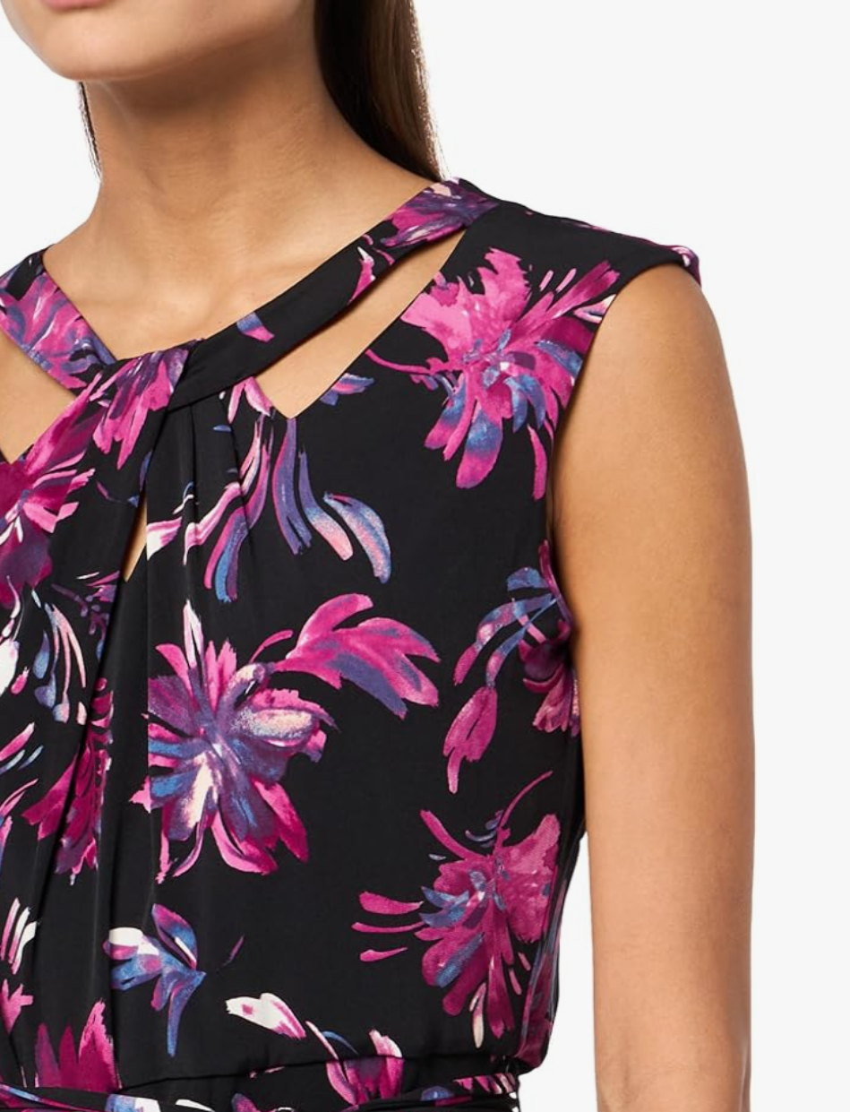 NWTs, Kasper Women's Midi Dress, Cap Sleeve Twist. Sz 4. #97