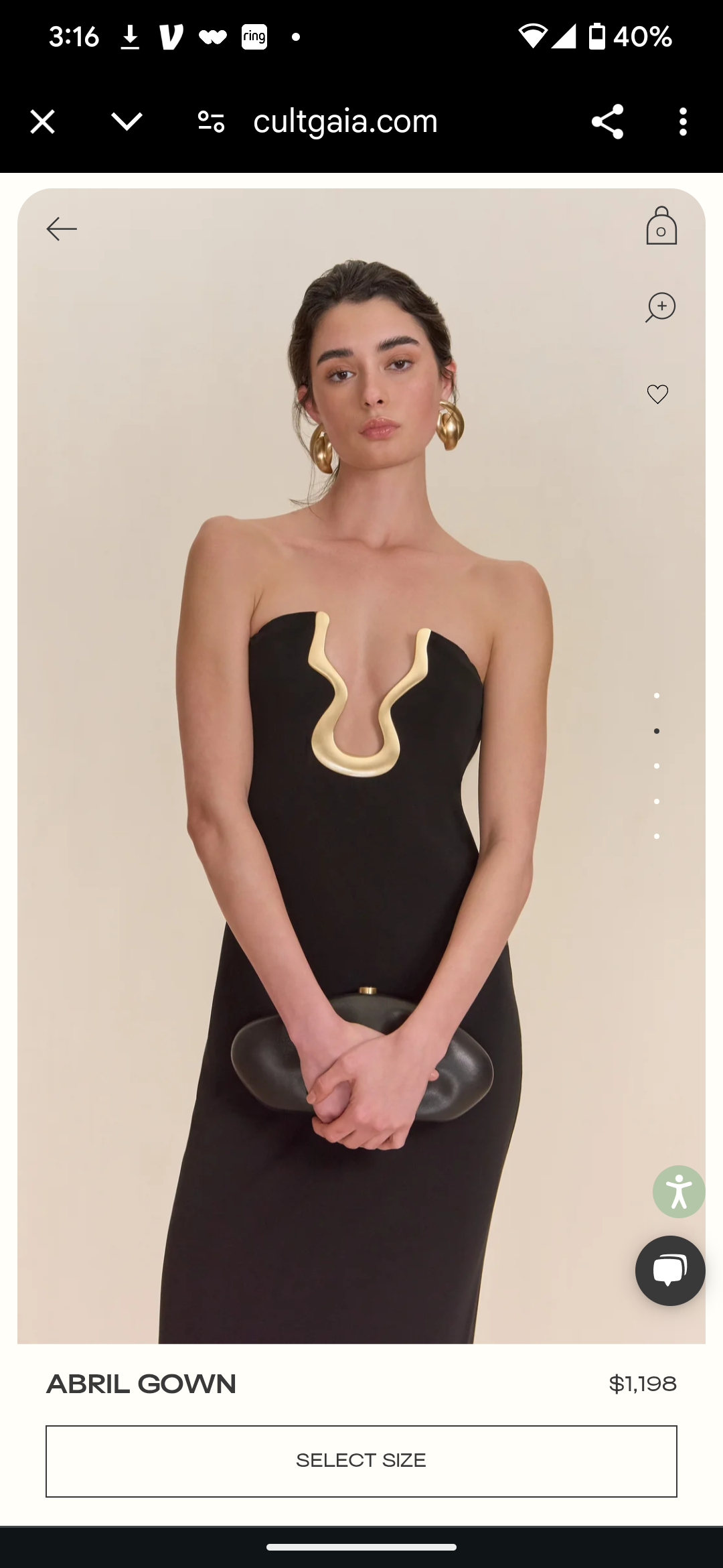 NWTs, Abril Black and Gold Strapless Dress From Bloomingdales Sz 4. #97