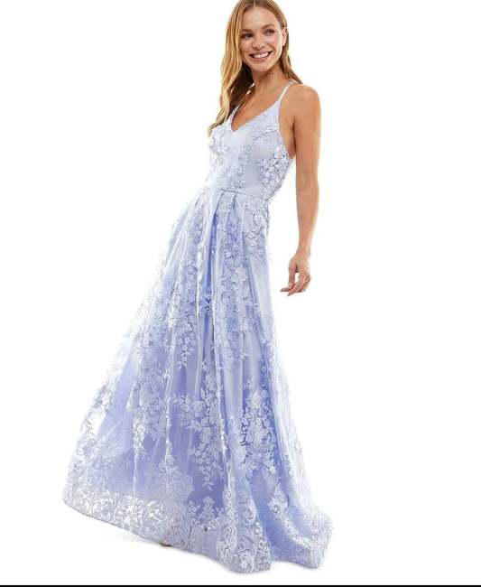 BCG, purple prom/formal dress. NWTs. Sz 1. #97