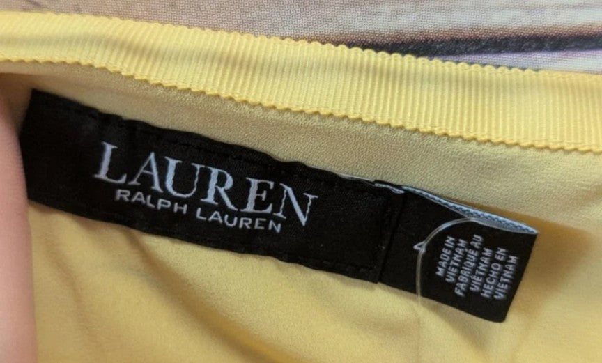 Ralph Lauren Yellow Floral Tiered Ruffle Skirt – Size Small