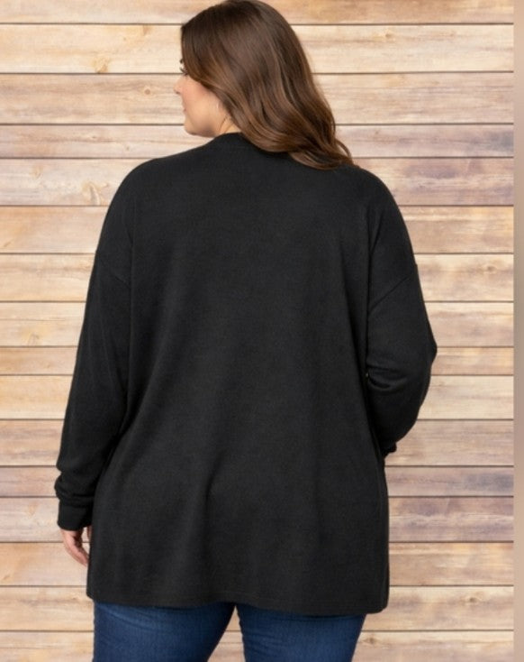 XL Black Cardigan Soft & Versatile #A2