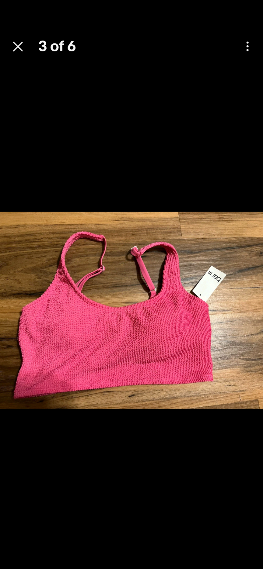 Bar III Women's Tank Bra Bikini Top, Candy Kiss Pink. Size M #A13