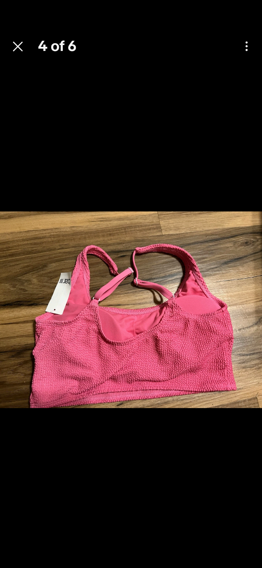 Bar III Women's Tank Bra Bikini Top, Candy Kiss Pink. Size M #A13