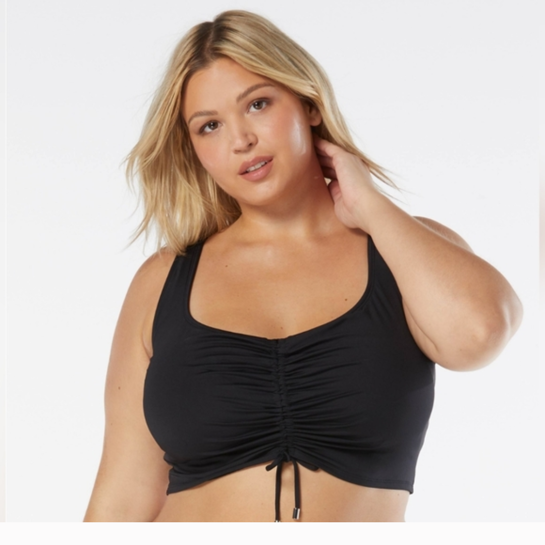 Coco Reef Elevate Bra Sized Shirred Underwire Bikini Top - Size 34F #A34