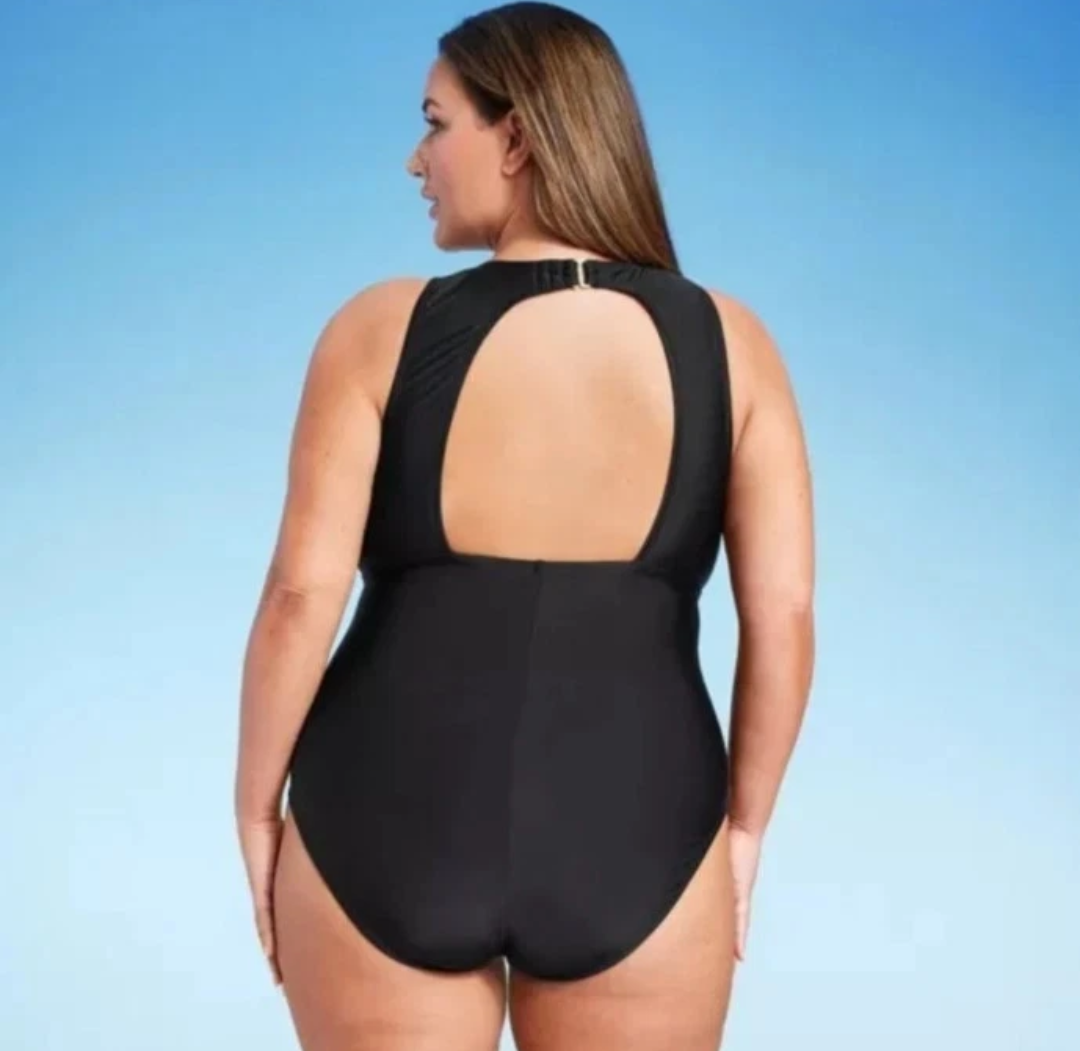 Shade & Shore Black One-Piece Swimsuit, NWTs Sz 20. #A37