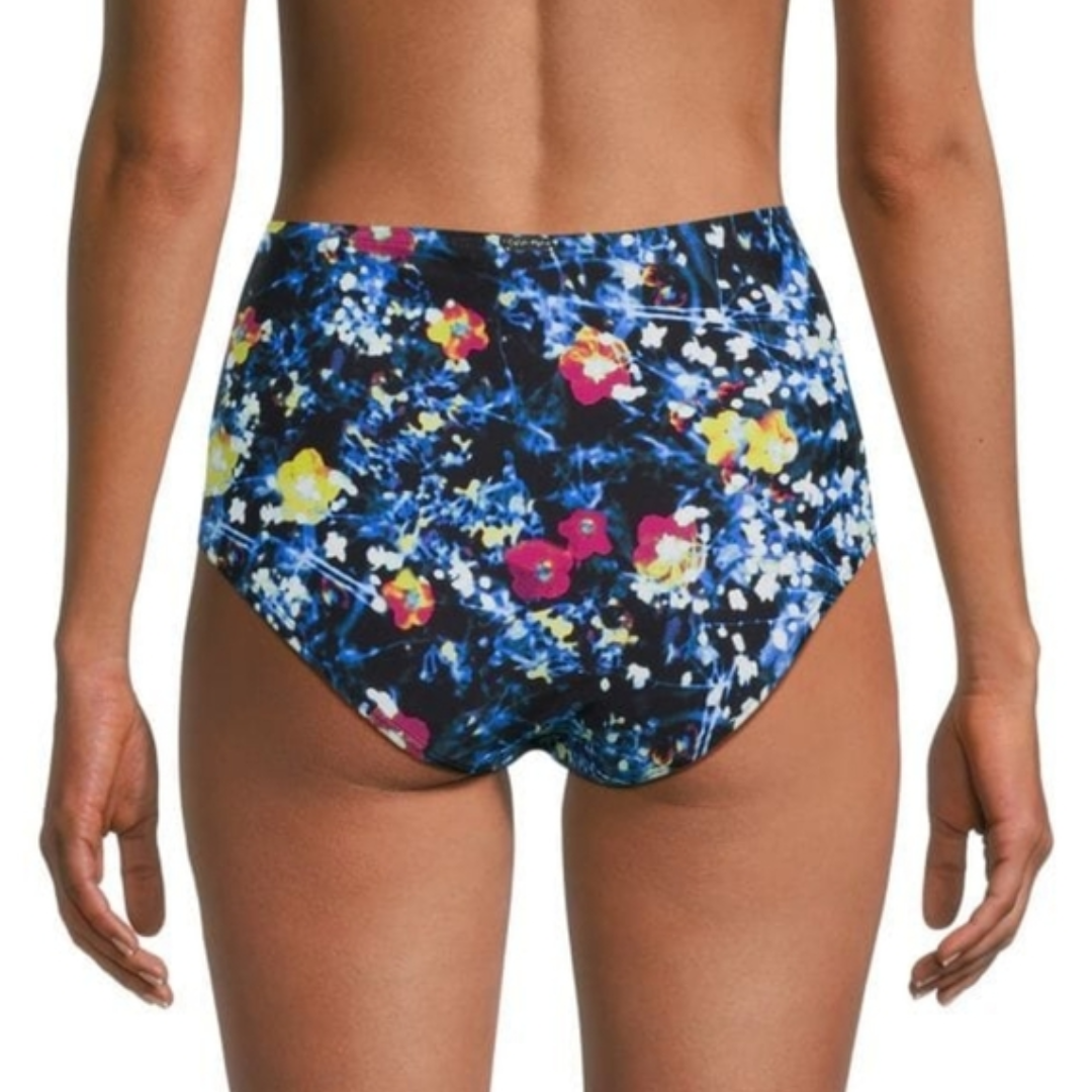 NWT Calvin Klein High-Waisted Colorful Bikini Bottoms Size S Swimwear A62
