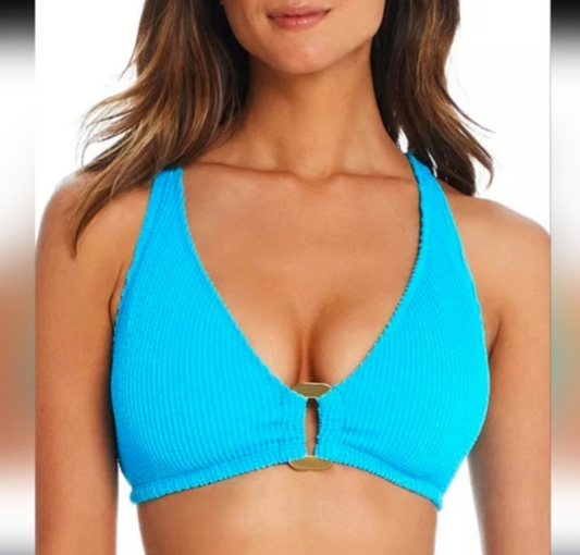 NWT, Bleu by Rod BeattieWomen's X-Back D-Ring Bikini Top Size 34D #A69