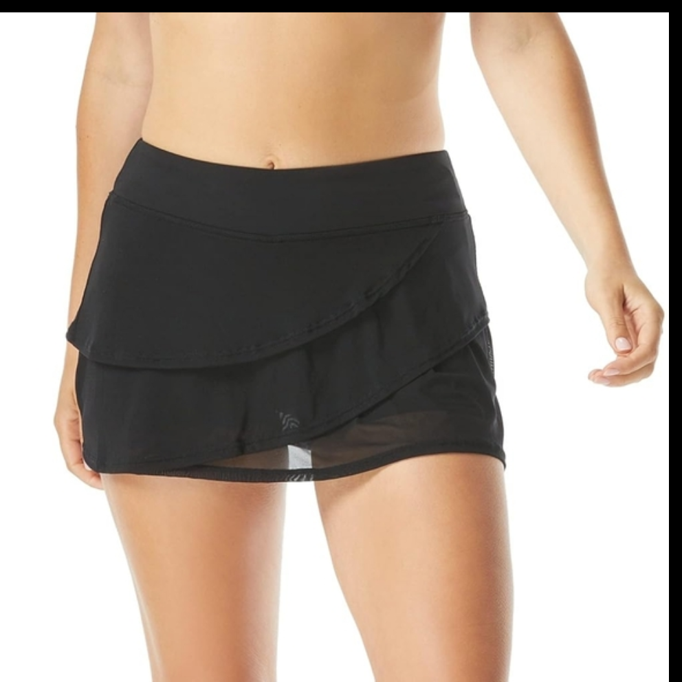 NWT, COCO REEF Mesh Layer Swim Skort,Tummy Control, High-Waisted sz S #A76