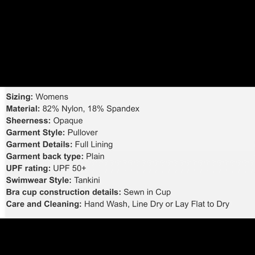 Lands' End Women's High Neck Tankini Top Swimwear, UPF 50Bandana Print XS. #A80