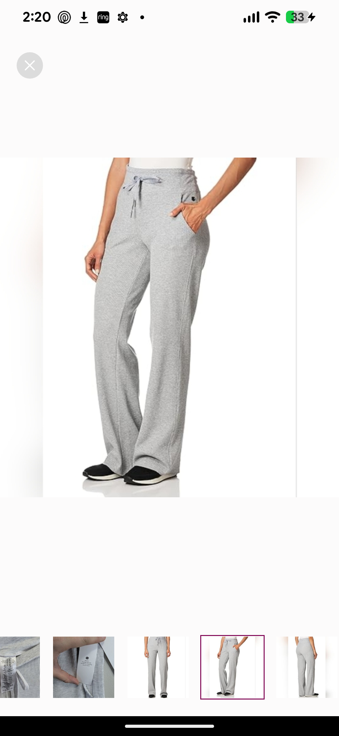 Calvin Klein Women's Premium Performance Thermal Wide Leg Pant. Sz 2xl #B8