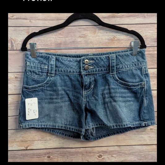 Y2K SO Denim Shorts 100% cotton  – Size 9 Juniors Low Rise Blue Jean Shorts #B16