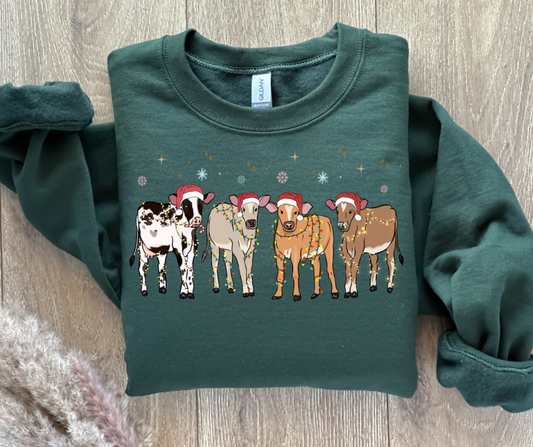 Cow Christmas sweatshirt