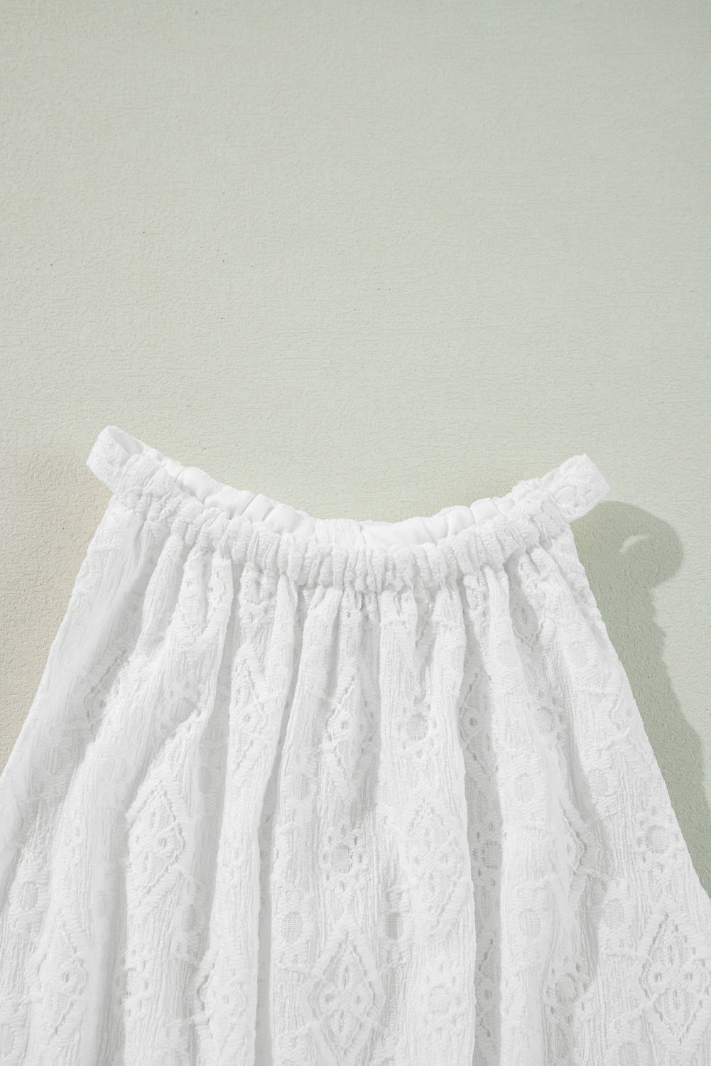 White Lace Sleeveless Mini Dress