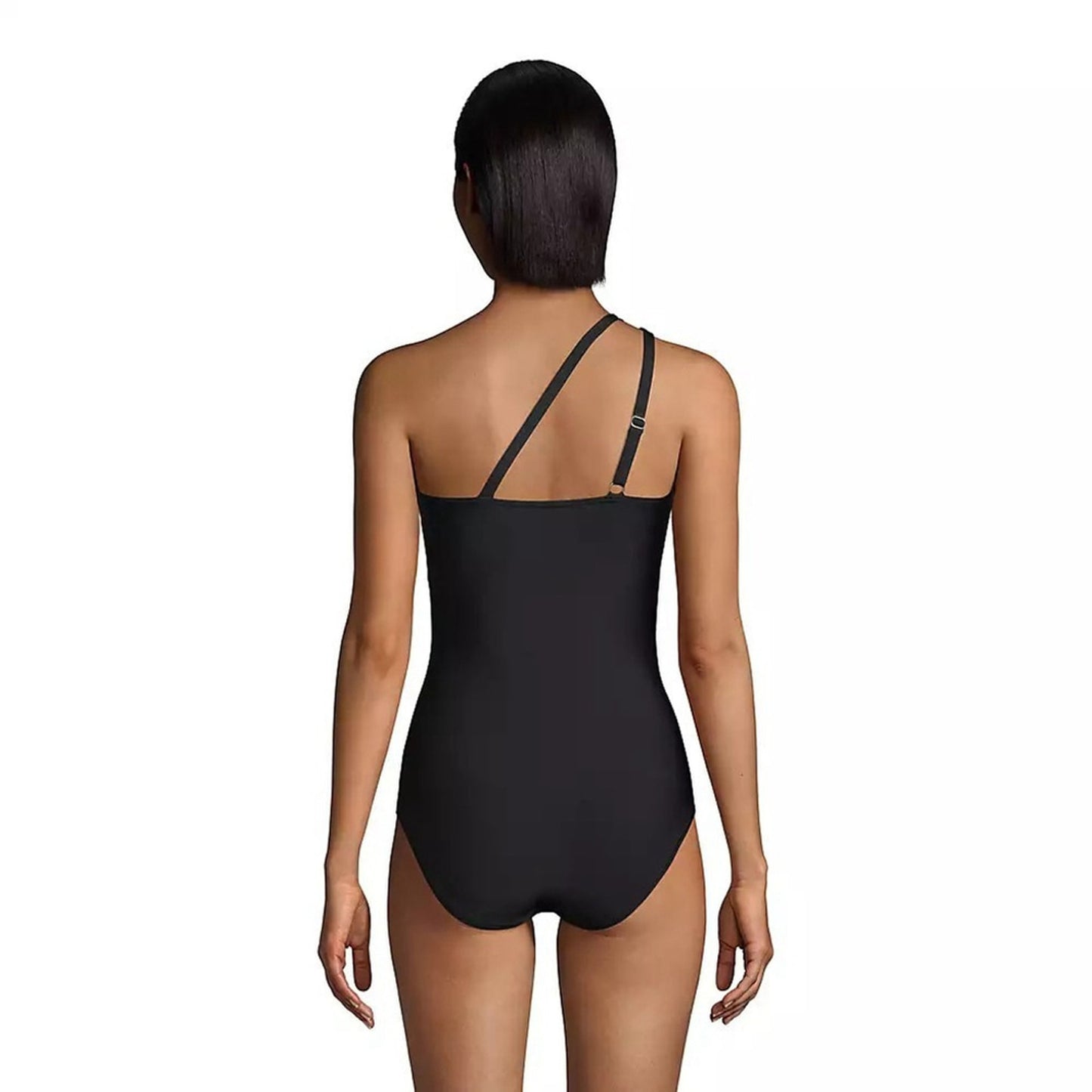 Women's Chlorine Resistant Tummy Control One Shoulder One Piece Swimsuit #G36