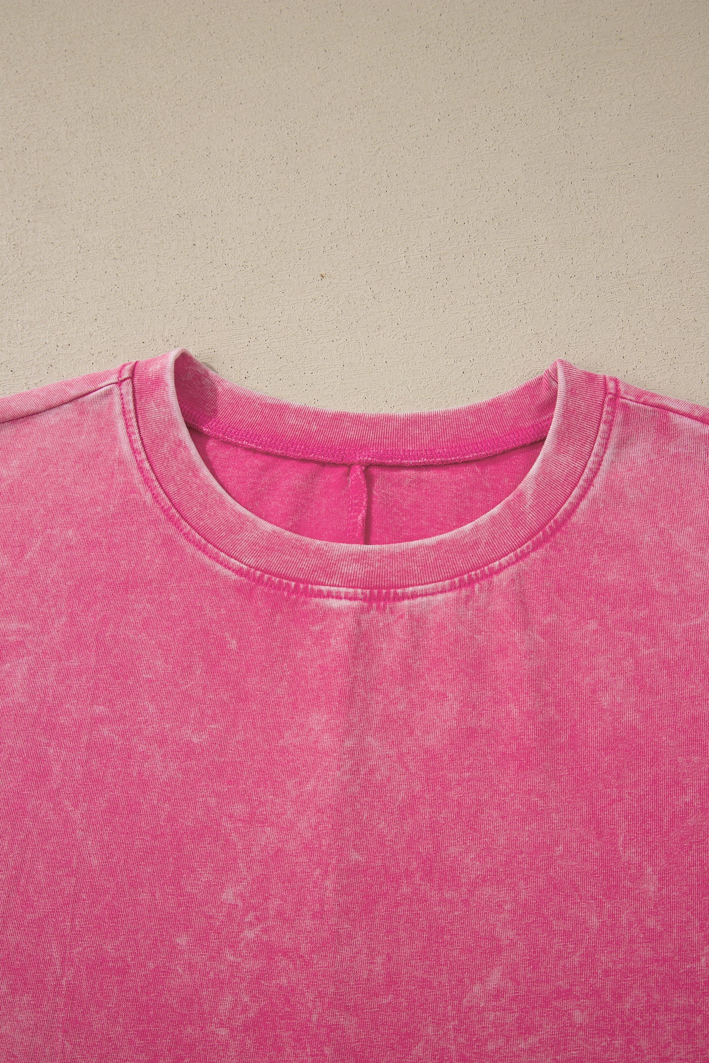 Sachet Pink Mineral Washed Oversized Cotton Tee Womens Casual Short Sleeve Relaxed Top