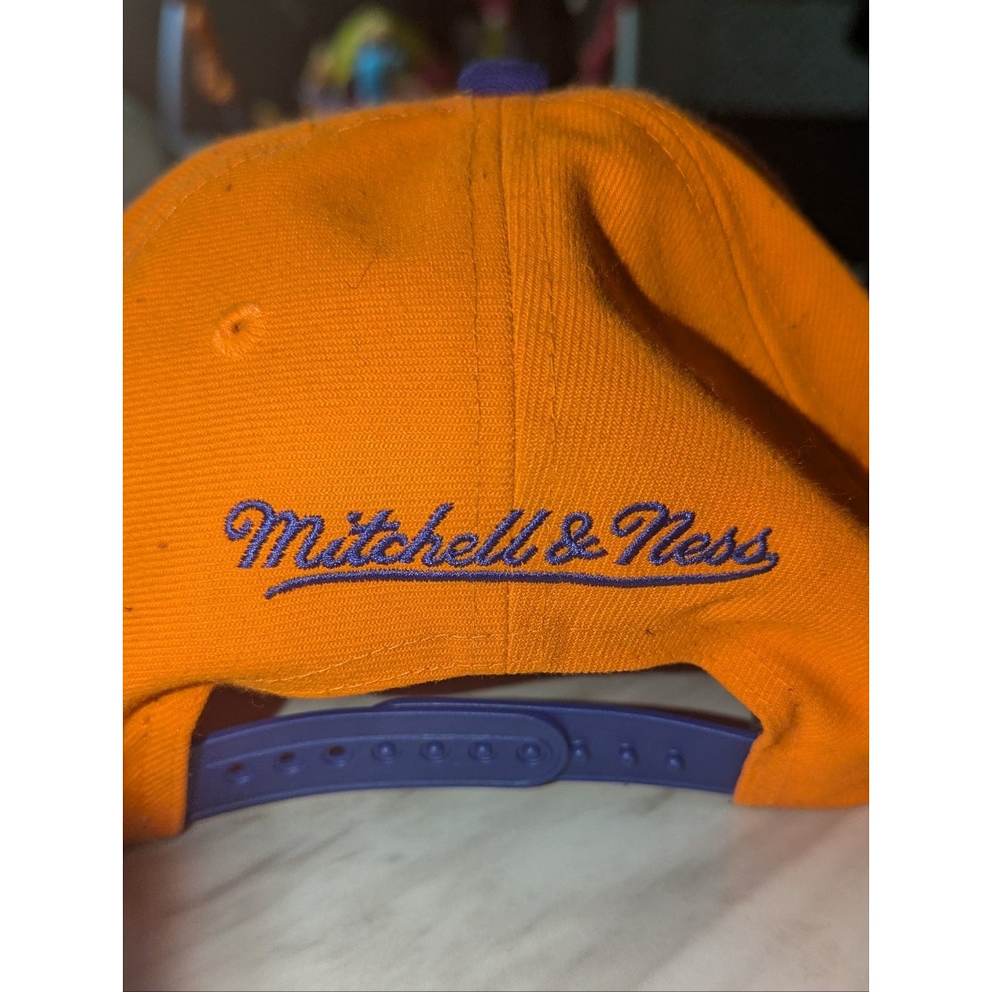 Mitchell & Ness Phoenix Suns Snapback Hat Orange Purple NBA Hardwood Classics Ca
