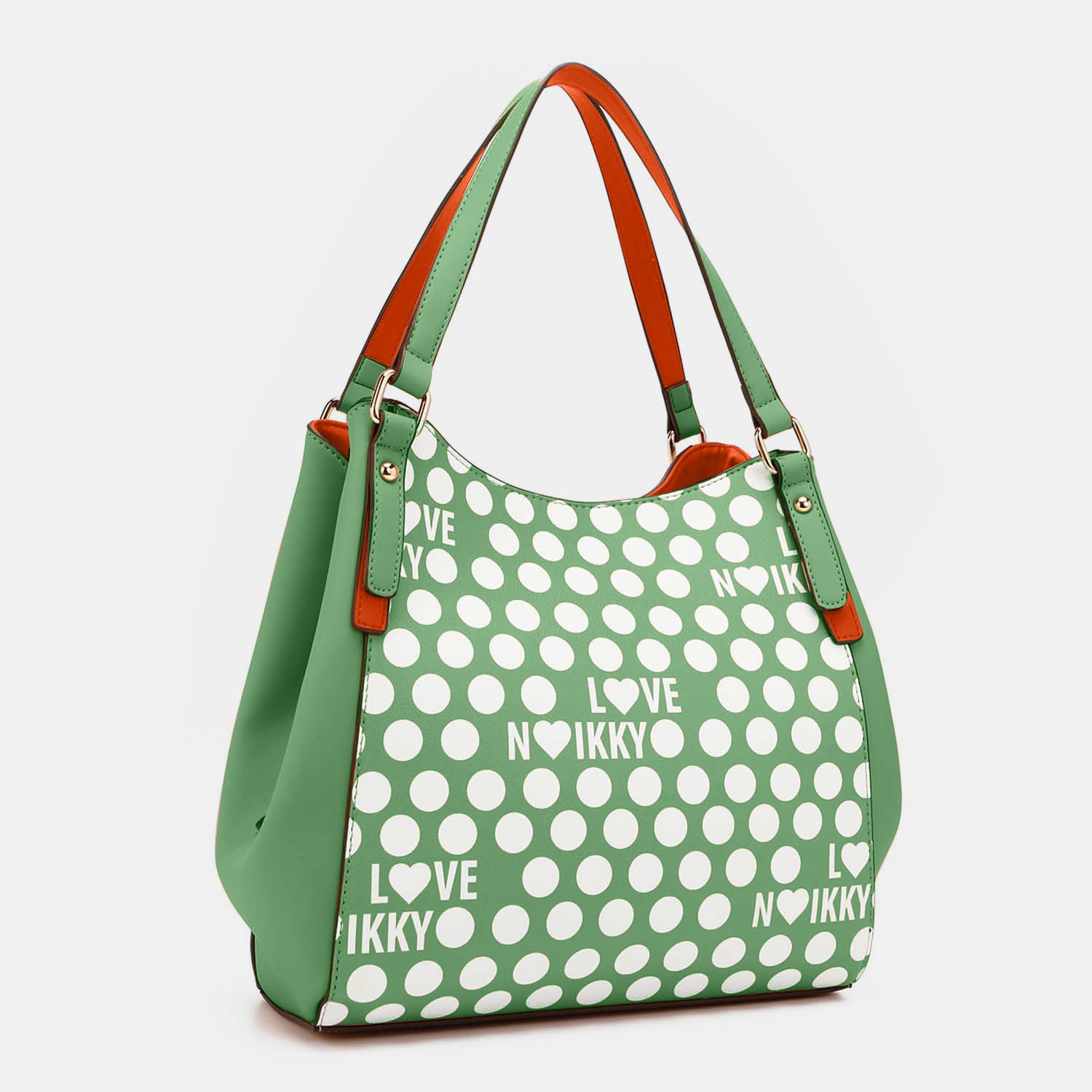 Nicole Lee USA Contrast Polka Dot Handbag - Scarlett's Riverside Boutique 