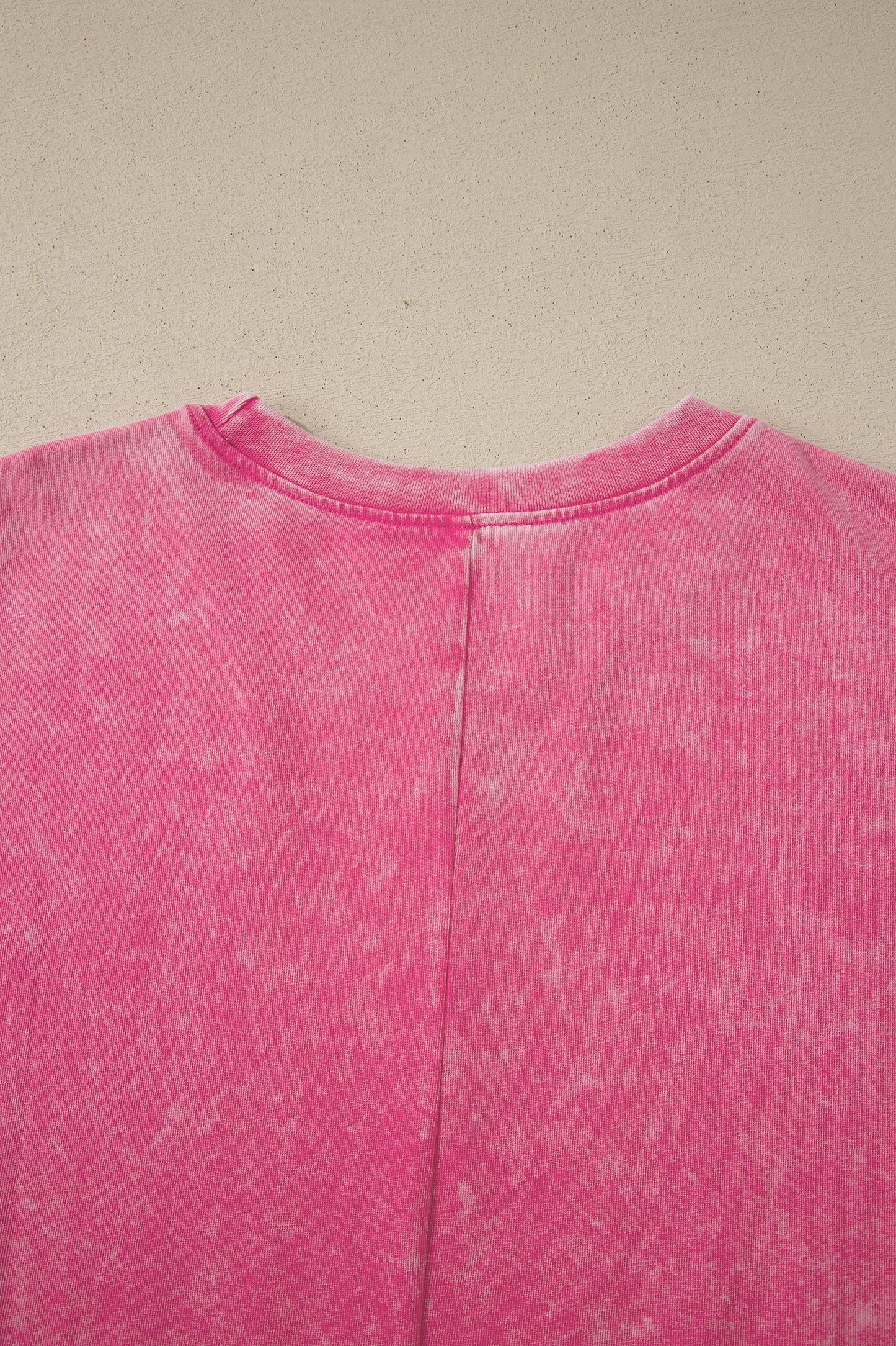 Sachet Pink Mineral Washed Oversized Cotton Tee Womens Casual Short Sleeve Relaxed Top