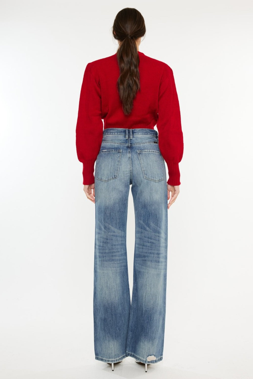 Kancan Distressed High Waist Bootcut Jeans - Scarlett's Riverside Boutique 