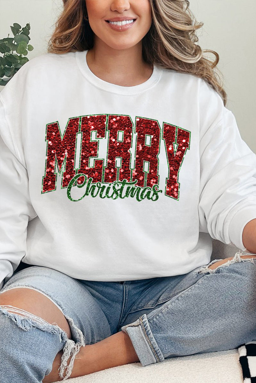 MERRY Christmas Crewneck Pullover Sweatshirt