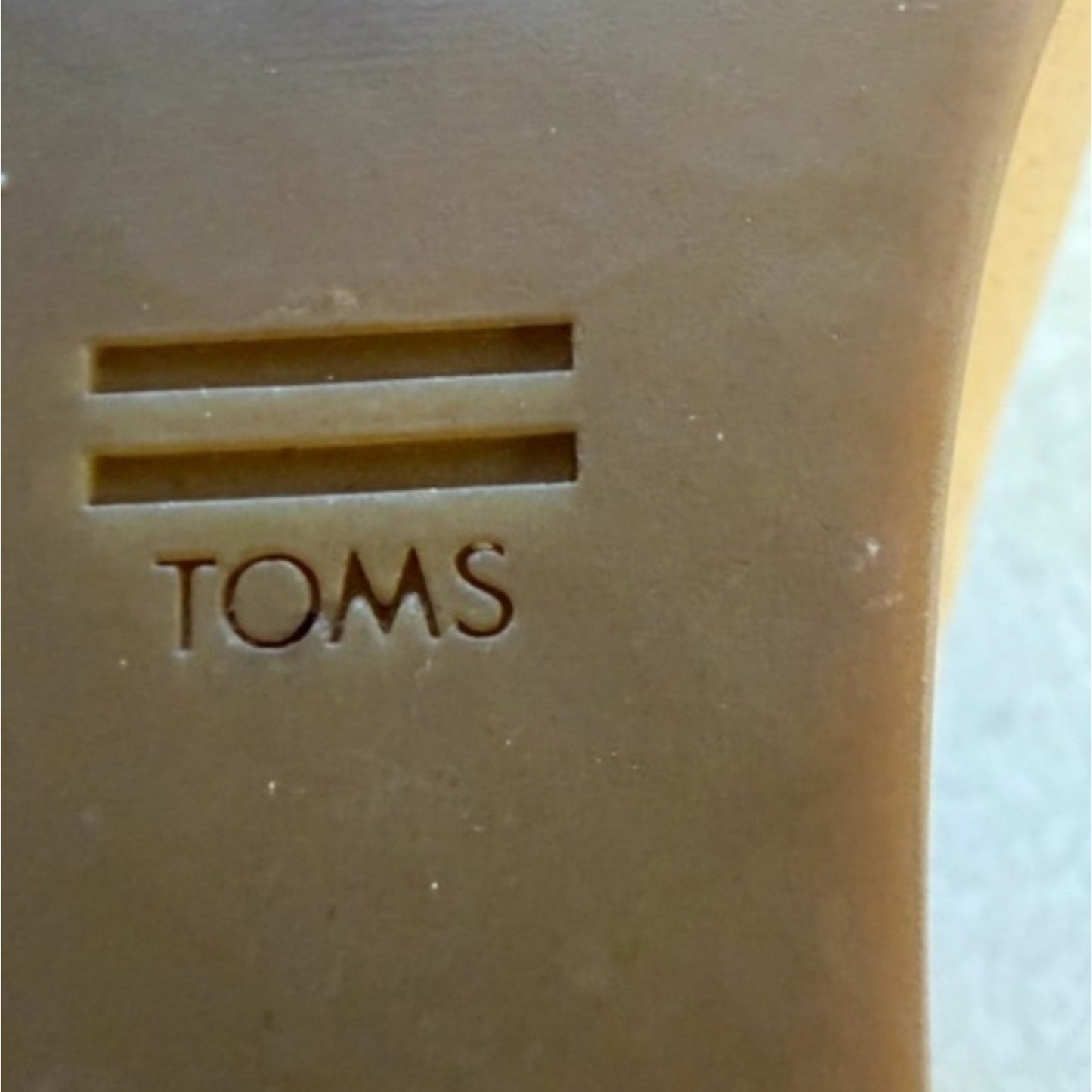 TOMS Beige Suede Wedge Ankle Booties Womens Size 7.5 Slip On Cutout Booties Neut
