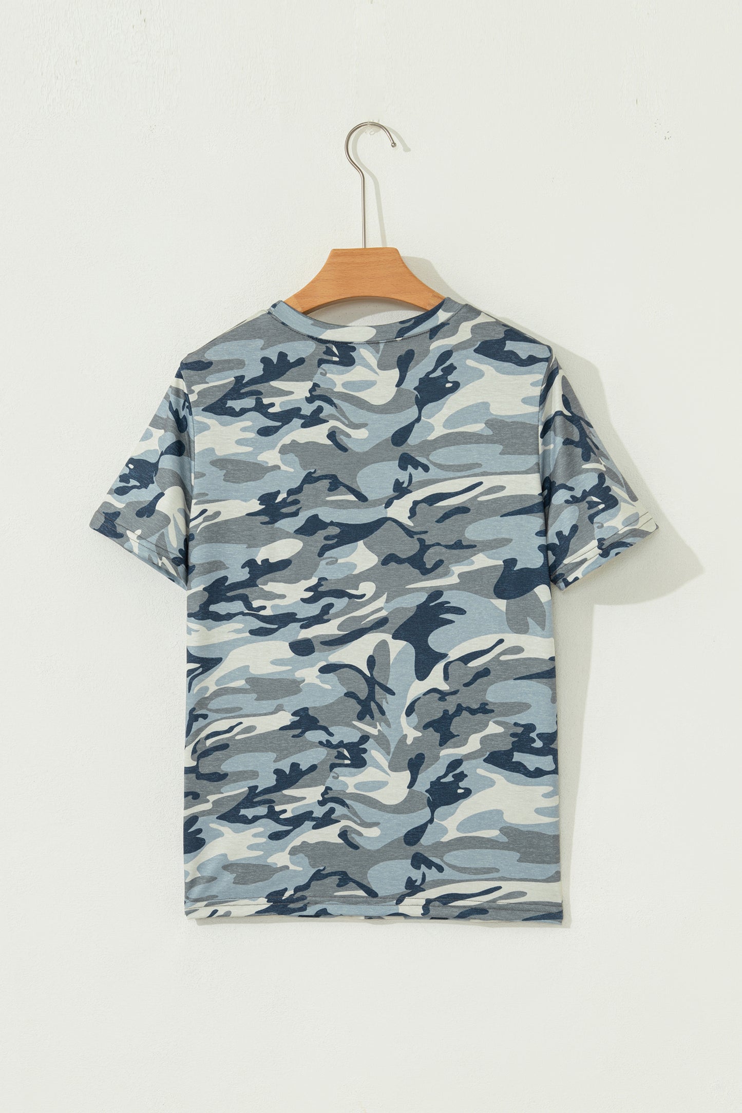 Women’s Sage Green Camo T-Shirt | Casual Short Sleeve Camouflage Tee